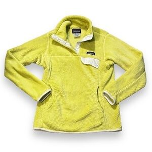 Patagonia T Snap Retool Pullover Fleece Kangaroo Pocket  RARE Color Yellow XS